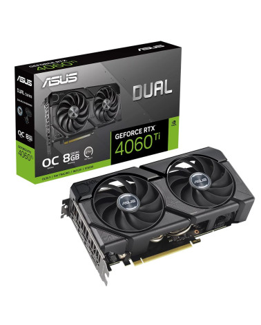 Видеокарта ASUS RTX4060Ti DUAL EVO OC 8GB GDDR6 128bit 3xDP HDMI 2FAN RTL [DUAL-RTX4060TI-O8G-EVO]