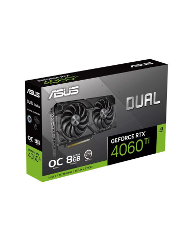 Видеокарта ASUS RTX4060Ti DUAL EVO OC 8GB GDDR6 128bit 3xDP HDMI 2FAN RTL [DUAL-RTX4060TI-O8G-EVO]