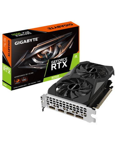 Видеокарта Gigabyte RTX3050 WINDFORCE OC V2 6GB GDDR6 96bit 2xDP 2xHDMI 2FAN RTL