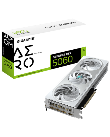 Видеокарта Gigabyte RTX5060 AERO OC 8GB GDDR7 128bit 3xDP HDMI 3FAN RTL