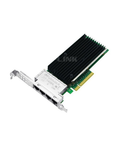 Сетевой адаптер Lr-Link LRES1013PT PCIe v3.0 x8 4*RJ45 10G NIC Card на базе Intel X710
