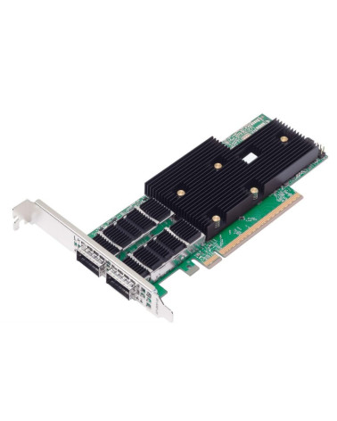 Сетевой адаптер Broadcom NetXtreme P2200G (BCM957608-P2200GQF00) 2x200GbE (400/200/100/50/25GbE), PCIe 5.0 x16, QSFP112, BCM5760