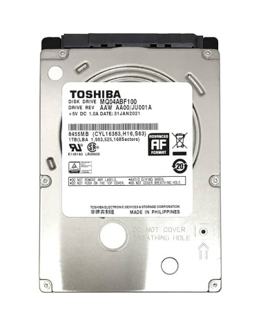 Жесткий диск Toshiba Mobile MQ04ABF100 1TB 2.5" SATA 6Gb/s 128pin 5400RPM 