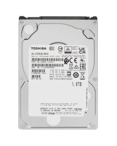 Жесткий диск серверный Toshiba Enterprise Peformance AL15SEB18EQ 1.8TB 2.5" SAS 12Gb/s, 10500rpm, 128MB, 512e, Bulk 40 