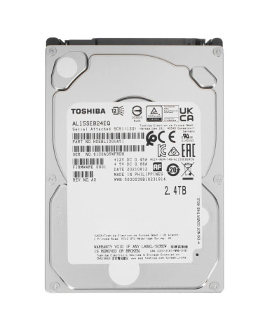 Жесткий диск серверный Toshiba Enterprise Peformance AL15SEB24EQ 2.4TB 2.5" SAS 12Gb/s, 10500rpm, 128MB, 512e, Bulk (655029) 