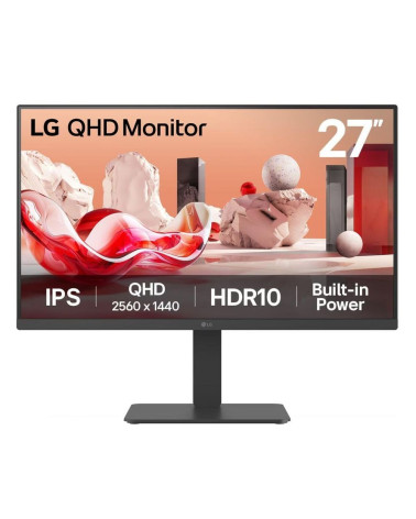 Монитор 27" LG 27BA45QB-B  IPS, 2560x1440, 75Hz, 5ms, 350сd/m, 1000:1, HDR10 | 2xHDMI(2.0), DP(1.4) | HAS, Pivot, Swivel, InPSU,