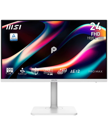 Монитор 23.8" MSI PRO MAX 241PHW E14  IPS, 1920x1080, 144Hz, 4ms, 300сd/m, 1500:1, HDR | HDMI(2.0b), DP(1.2a), Type-C(PD-65W), 2