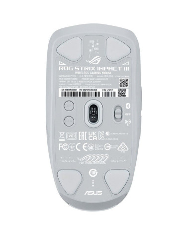 Мышь ASUS P520 ROG STRIX IMPACT III WL/WHT 57g 36000DPI Bluetooth 5.1 2.4GHz 6buttons 
