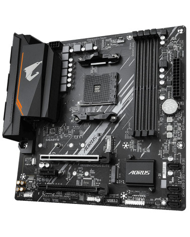 Материнская плата Gigabyte B550M AORUS ELITE, Socket AM4, AMD B550, 4xDDR4-3200, DVI-D+HDMI, 2xPCI-Ex16, 1xPCI-Ex1, 4xSATA3(RAID