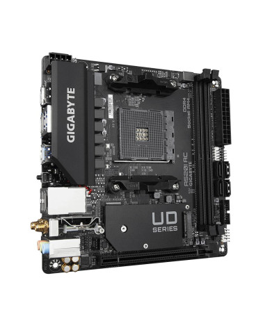 Материнская плата Gigabyte A520I AC, Socket AM4, AMD A520, 2xDDR4-3200, HDMI+HDMI+DP, 1xPCI-Ex16, 4xSATA3(RAID 0,1,10), 1xM.2, 8