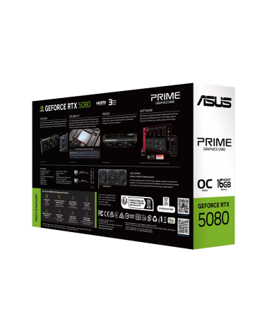 Видеокарта ASUS RTX5080 PRIME EVO OC 16GB GDDR7 256bit 3xDP HDMI 3FAN RTL (PRIME-RTX5080-O16G-EVO)