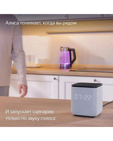 Умный динамик, колонка Яндекс Станция Миди с Алисой, с Zigbee, 24Вт, серый. (YNDX00054GRY)