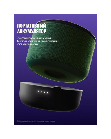 Умная колонка Яндекс Станция Мини 3 Про сАлисой, Zigbee, зеленый (YNDX-00059GRN)