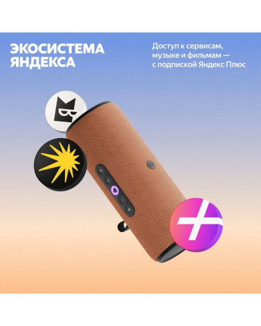 Портативная умная колонка Яндекс Станция Стрит с Алисой, 30 Вт,YNDX-00030ORG, оранжевый