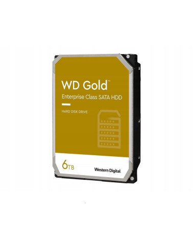 Жесткий диск Western Digital 3.5" 6TB WD6004FRYZ Gold,  SATA3, Cache 256MB, 7200 rpm 