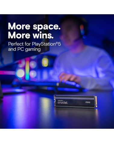 Твердотельный накопитель SSD Crucial P510 1TB PCIe Gen5 NVMe 2280 M.2 SSD with heatsink CT1000P510SSD5