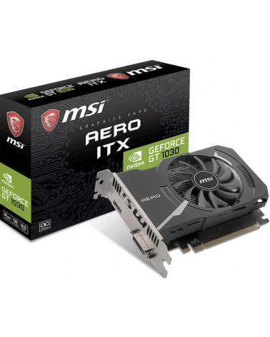 Видеокарта MSI GT1030 AERO ITX OC 2GB DDR4 64bit DVI HDMI 1FAN RTL 20 (561413)