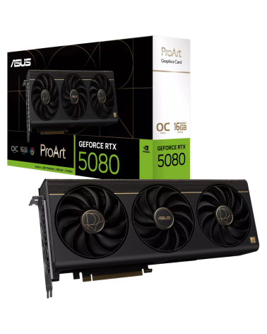Видеокарта ASUS RTX5080 PROART OC 16GB GDDR7 256bit Type-C(DP) 2xDP HDMI 3FAN RTL (PROART-RTX5080-O16G)