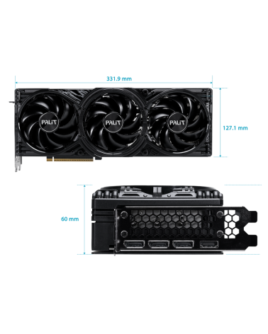 Видеокарта Palit RTX5080 GAMINGPRO V1 16GB GDDR7 256bit 3xDP HDMI 3FAN RTL