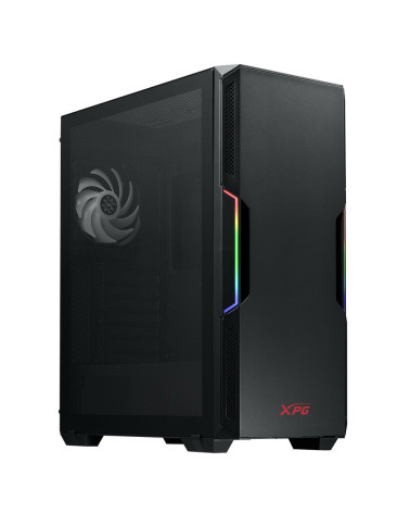 Корпус XPG STARKER BLACK (STARKER-BKCWW) (Midi-Tower, черный, TG, 120mm ARGB fan + 120mm fan)
