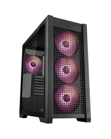 Корпус ASUS TUF GAMING GT302 TG ARGB BLACK (90DC00I0-B19000) GT302/ARGB FANS/BLK