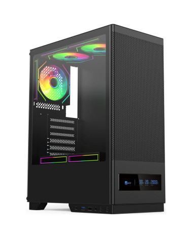 Корпус для ПК ACD Citadel 108DB ATX, Type-C + 2 X USB ports + HD audio combo, Mesh, TG, Black