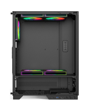 Корпус для ПК ACD Citadel 108DB ATX, Type-C + 2 X USB ports + HD audio combo, Mesh, TG, Black