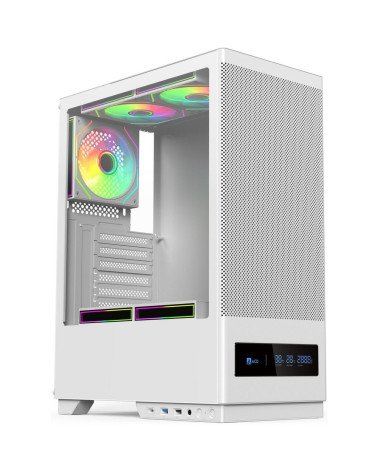 Корпус для ПК ACD Citadel 108DW ATX, Type-C + 2 X USB ports + HD audio combo, Mesh, TG, White