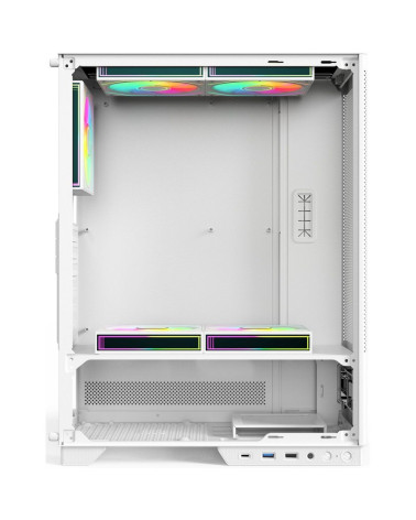 Корпус для ПК ACD Citadel 108DW ATX, Type-C + 2 X USB ports + HD audio combo, Mesh, TG, White