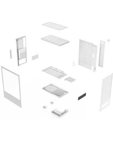 Корпус для ПК ACD Citadel 108DW ATX, Type-C + 2 X USB ports + HD audio combo, Mesh, TG, White