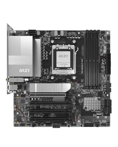 Материнская плата MSI PRO B850M-P WIFI B850, AM5, 4*DDR5, 4*PCIEx16, 3*M.2, 3*TypeC, 1*USB3.2Gen2, 5*USB3.2Gen1, 8*USB2.0, 4*SAT