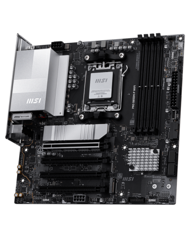 Материнская плата MSI PRO B850M-P WIFI B850, AM5, 4*DDR5, 4*PCIEx16, 3*M.2, 3*TypeC, 1*USB3.2Gen2, 5*USB3.2Gen1, 8*USB2.0, 4*SAT