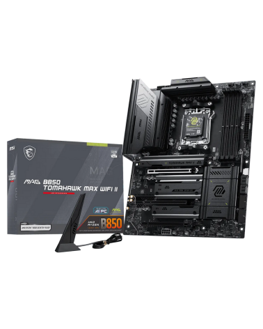 Материнская плата MSI MAG B850 TOMAHAWK MAX WIFI II B850, AM5, 4*DDR5, 3*PCIEx16, 4*M.2, 4*TypeC, 2*USB3.2Gen2, 5*USB3.2Gen1, 8*
