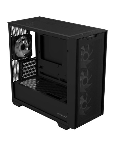 Корпус ASUS A21 PLUS TG ARGB BLACK-SI ARGB FANS/BLK/EPS