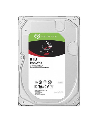 Жесткий диск Seagate IronWolf NAS ST8000VN004 8TB 3.5" SATA 6Gb/s, 7200rpm, 256MB, 512e, 24x7, Bulk 20 (009812) 