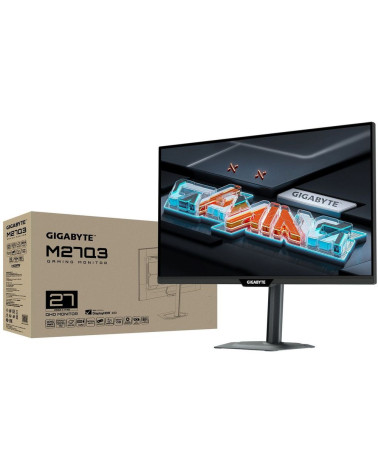 Монитор 26.5" Gigabyte M27Q3 EK Black (IPS, 2560x1440, 1ms, 178°/178°, 400 cd/m, 1000:1, 3xUSB3.2, USB Type-C, 300Hz, 2xHDMI 2.1