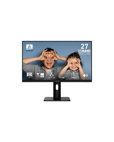 Монитор 27" MSI PRO MP273UP E6   IPS, 3840x2160, 60Hz, 4ms, 300сd/m, 1000:1, HDR | 2xHDMI(2.0b), DP(1.4a) | HAS, Pivot, Swivel, 
