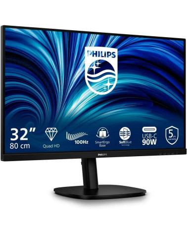 Монитор 31.5" PHILIPS 32B2U3601 Black (IPS, 2560x1440, HDMI(2,0)+DP(1,4), USB-Hub,USB-C(PD90W) LAN(RJ-45) 4 ms, 178°/178°, 350 c