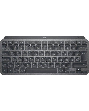 Клавиатура беспроводная Logitech MX Keys Mini Graphite |920-010501| Компактная, черная, Bluetooth LE/Logi Bolt, автоматическая п