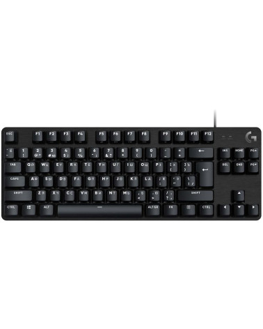 Клавиатура игровая Logitech G413 TKL SE черная, без цифрового блока, механические переключатели, белая подсветка, USB 1,8м, RTL 