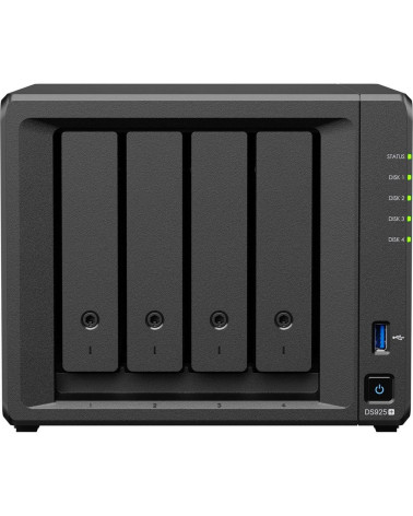 Платформа СХД Synology DS925+ 4 Bay (Max.9) 2xM.2 2xGLAN 4GB (Max.32GB) DDR4 2xUSB 