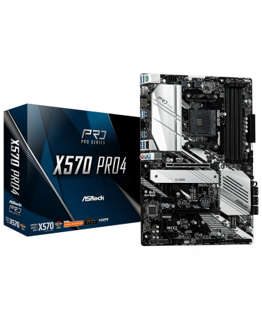 X570 PRO4, Socket AM4, AMD X570, 4xDDR4-3200, HDMI+DP, 2xPCI-Ex16, 2xPCI-Ex1, 8xSATA3(RAID 0/1/10), 3xM.2, 8 Ch Audio, GLan, (0+