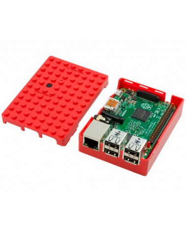Корпус ACD RA183   Корпус ACD Red ABS Plastic Building Block case for Raspberry Pi 3 B (CBPIBLOX-RED) (494309) 
