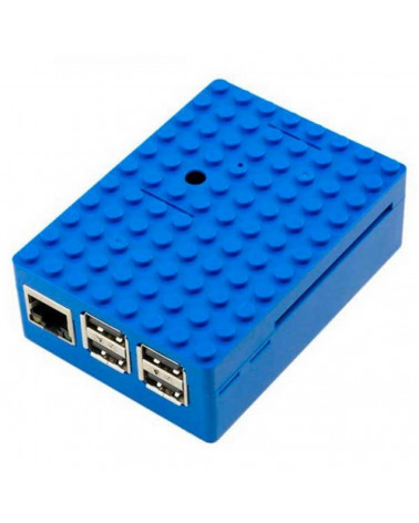 Корпус ACD RA184   Корпус ACD Blue ABS Plastic Building Block case for Raspberry Pi 3 B (CBPIBLOX-BLU) (494354) 