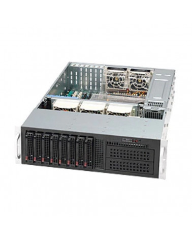 Корпус SuperMicro CSE-835TQC-R1K03B 3U 8-Port Backplane Supports 8 x 3.5" SAS3/SATA3 HDD/SSD with 2x mini SAS HD connectors,1000