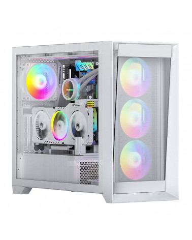 Корпус ACD Lagrange white with 4 pcs ARGB fan (PWM+5V 3PIN) +FAN HUB 