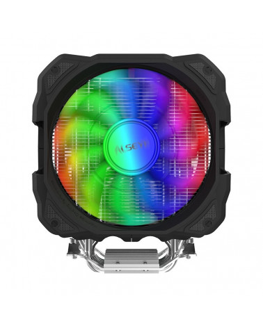 Вентилятор ALSEYE M120D (PLUS) Universal, 200W, Heat pipe 6mm*6, 120mm FAN 7001900rpm, 73.75CFM, 41.2dBA, 8 LED, LED temperature