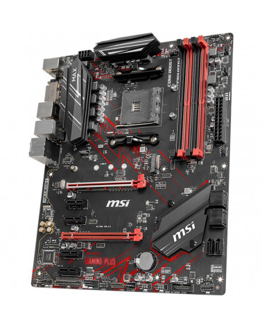 Материнская плата MSI B450 GAMING PLUS MAX, Socket AM4, AMD®B450, 4xDDR4-2667, 2xPCI-Ex16x, 4xPCI-Ex1x, DVI-D+HDMI, 6xSATA3(RAID