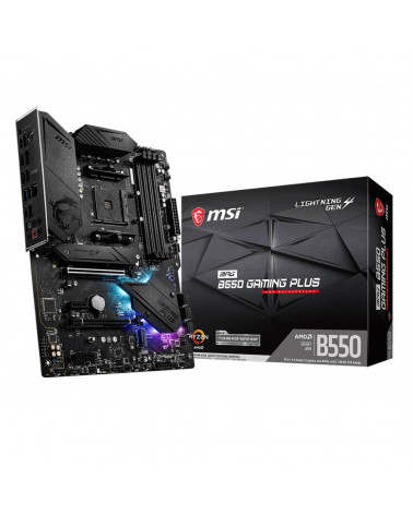 Материнская плата MSI MPG B550 GAMING PLUS, Socket AM4, AMD®B550, 4xDDR4-3200, 2xPCI-Ex16x, 2xPCI-Ex1x, HDMI+DP, 6xSATA3(RAID 0/