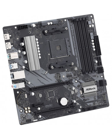 Материнская плата ASRock A520M PHANTOM GAMING 4, Socket AM4, AMD A520, 4xDDR4-3200, HDMI+DP, 2xPCI-Ex16, 1xPCI-Ex1, 4xSATA3(RAID